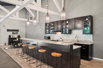 Clubhouse with Coworking Lounge at Eastwood Village Apartments in Clinton Township, MI